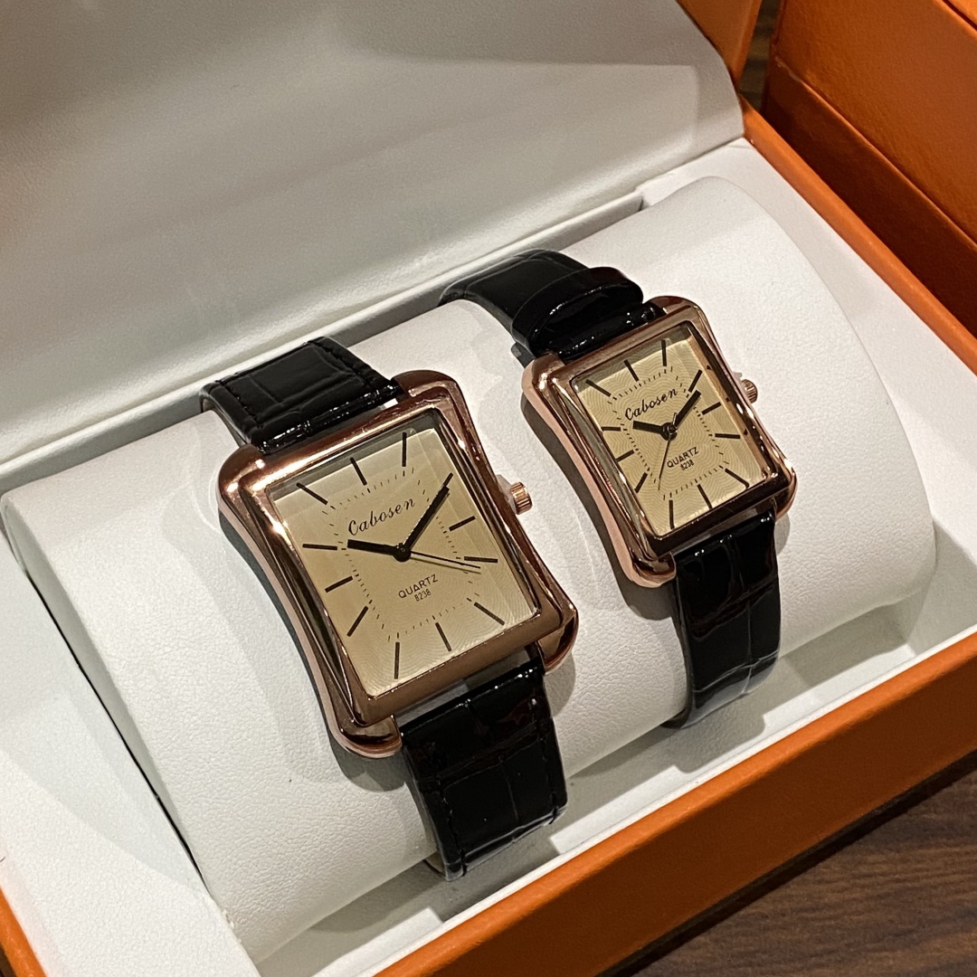 Leather Watch Band Men - Orologio da coppia Movimento al quarzo