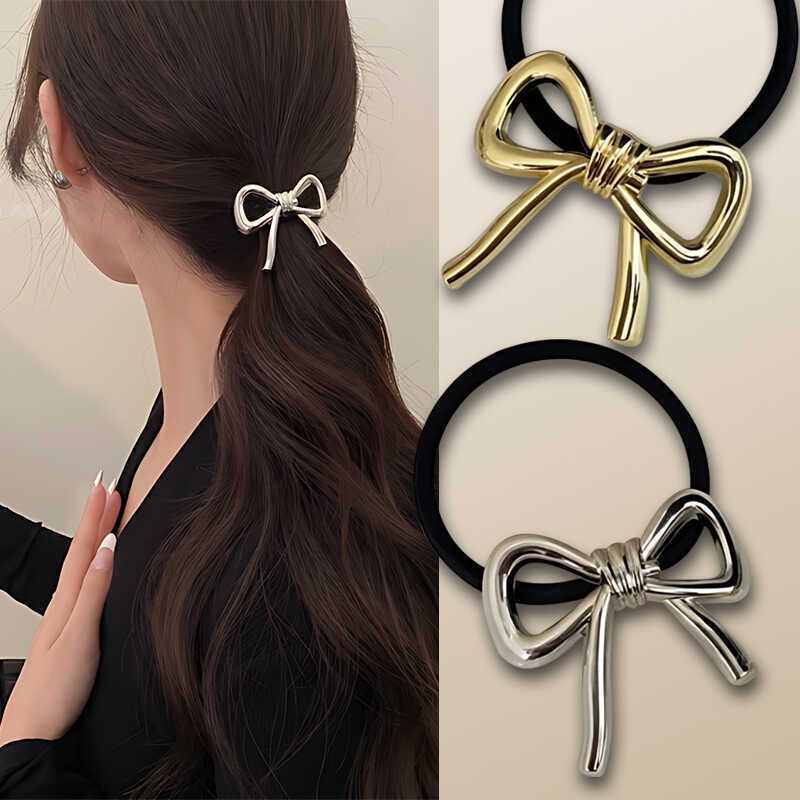 Silicone Band Women - Corda per capelli coreana con fiocco