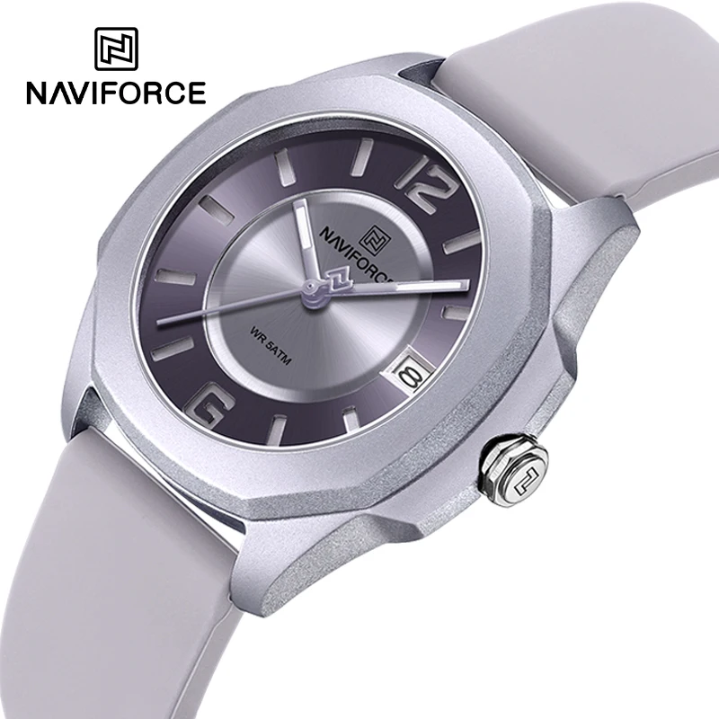 Silicone Band Women - NAVIFORCE 7107 Orologio da donna Moda