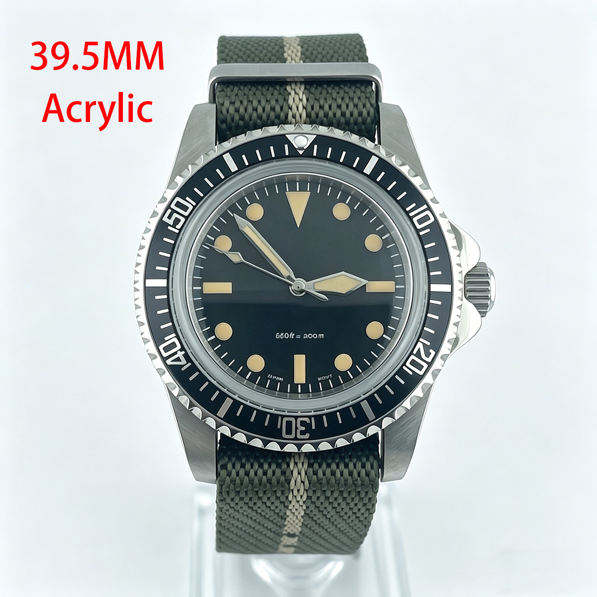 Tropic Strap Vintage - Orologio Subacqueo Retrò da 39,5mm Senza