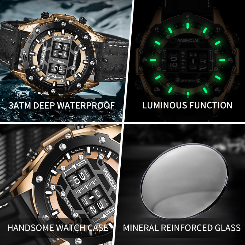 Orologio creativo al quarzo di - Leather Watch Band Men recensione e prezzo